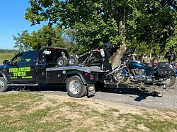 Towing a motorcycle, we do that too!